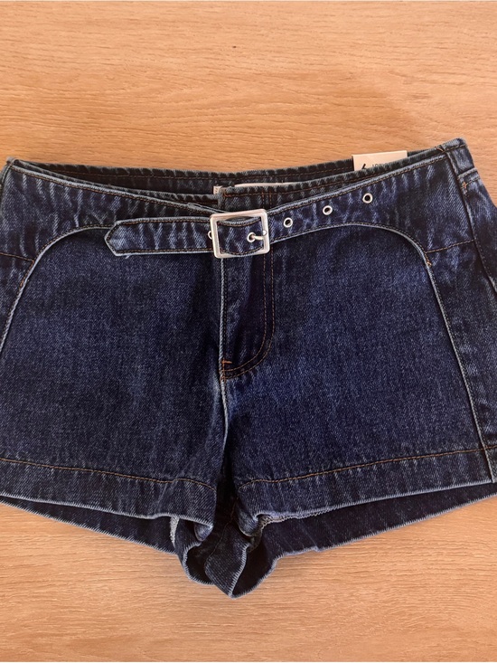 Glassons Pants - Glassons Dark Blue Denim Belted Shorts